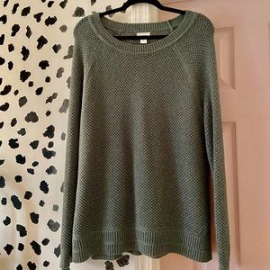 Army/Olive Green Large Knit Sweater